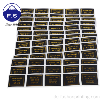 Luxusgold Folienprodukt Aufkleber Custom wasserdichtes Etikett